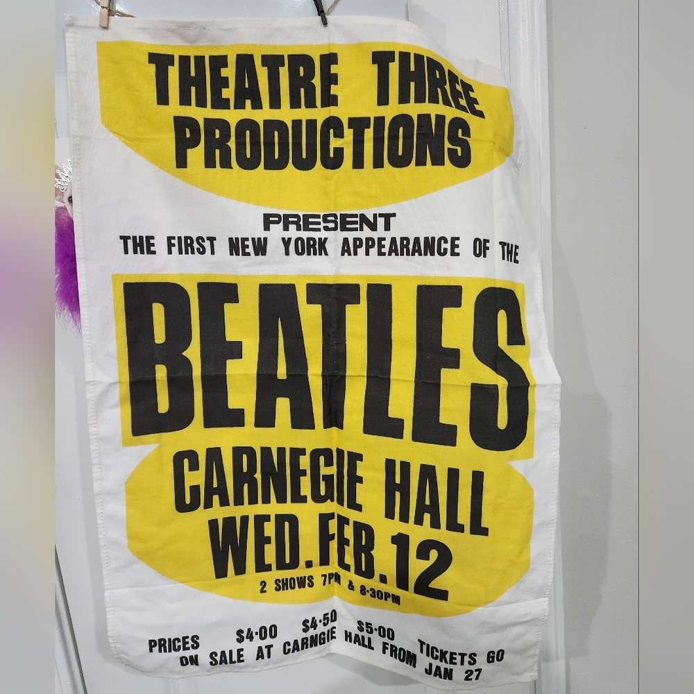 Towel Of Beatles Replica Carnegie Hall Poster